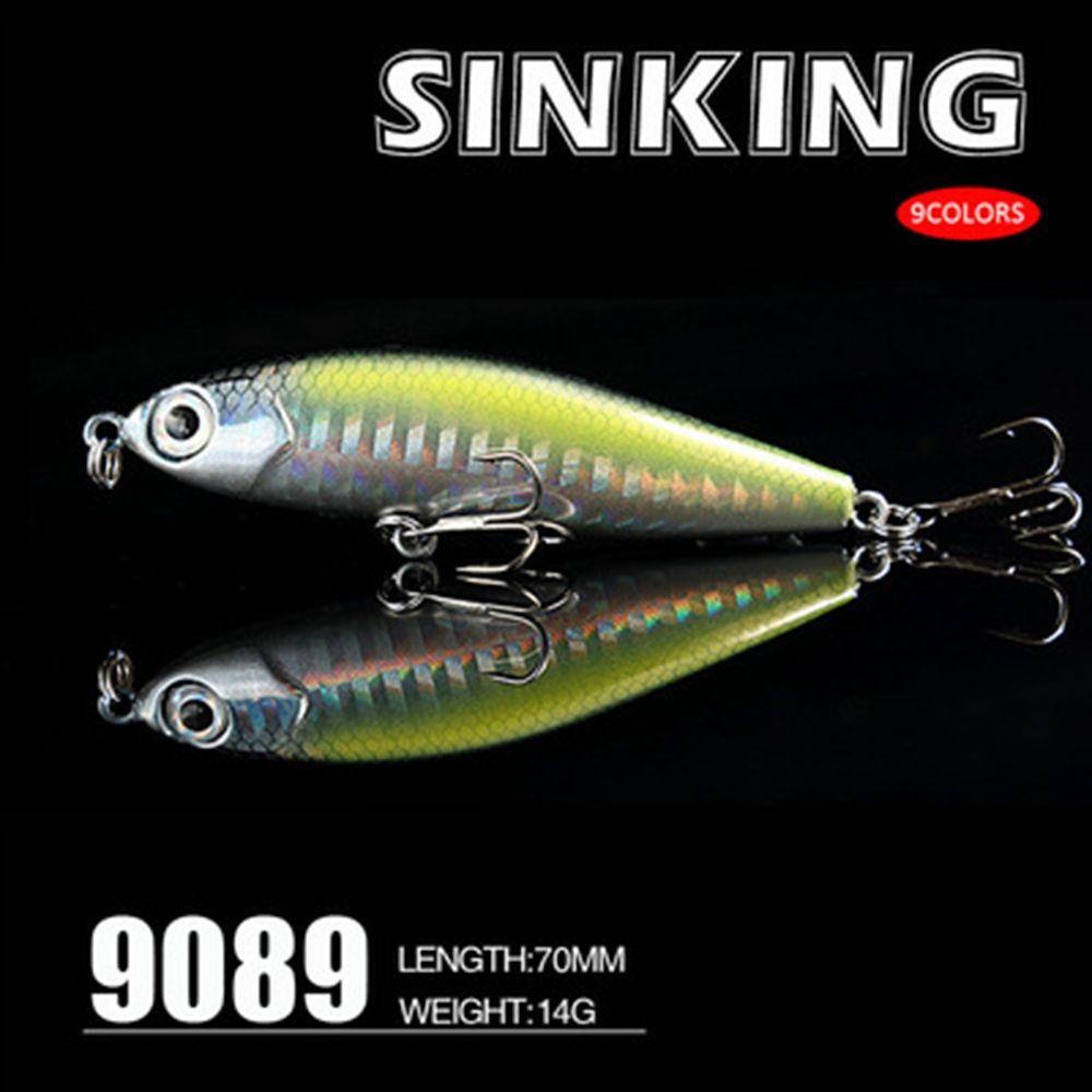 TOP Umpan Ikan Kecil Tenggelam Pensil Outdoor Crankbaits Tackle Minnow Lures