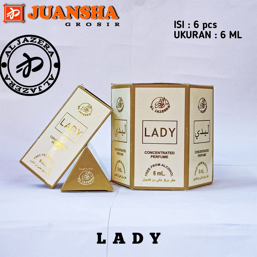 PARFUM ALJAZEERA || LADY || 6ML ROLL ON || MINYAK WANGI || PARFUM NON ALKOHOL