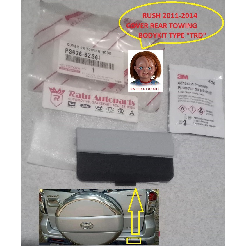 TUTUP DEREK BODYKIT BEMPER BELAKANG RUSH TRD 2011-2014