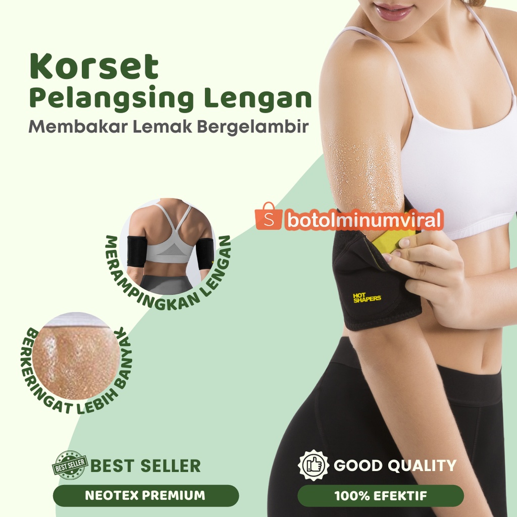 Pengecil Lengan Tangan Atas Korset Pembakar Lemak Pelangsing Lengan PREMIUM neotex