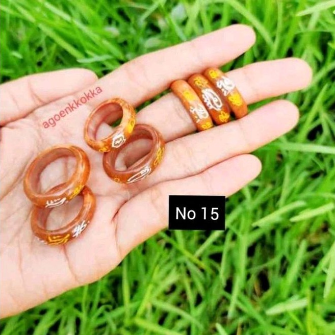 Cincin ukir coklat ukuran 15 kokka kaukah fukahah