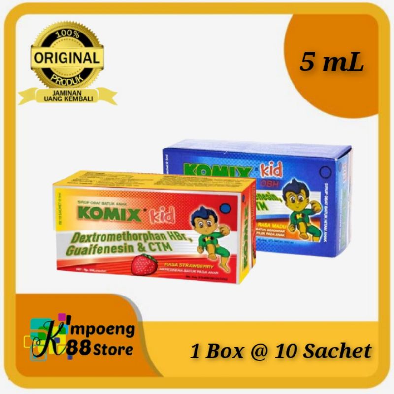 

Komix Kids Sirup All Variant 1 Box @ 10 Sachet