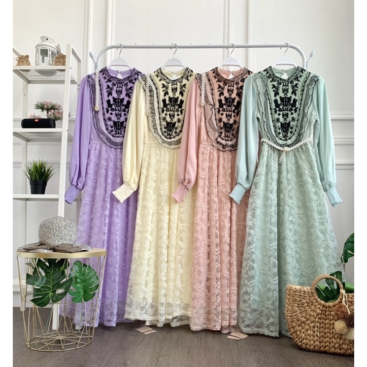 FW D400 Dress Brokat Premium LUX Import | Dress Brokat High Quality Premium Import