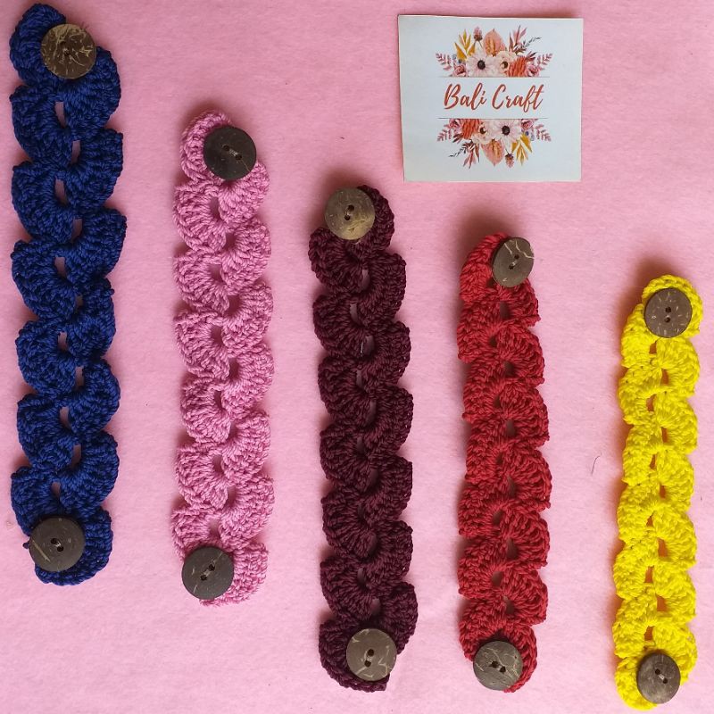 Konektor Masker Rajut Rajutan Bunga