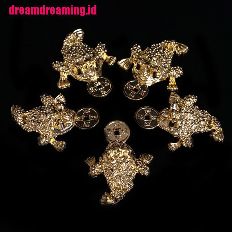 5pcs Feng Shui Pocket Toad Frogs Fortune Untuk Dekorasi Rumah