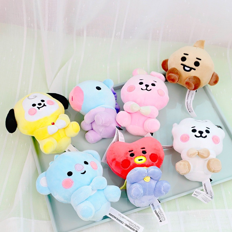 Kpop Gantungan Kunci Boneka Plush Karakter Tata Chimmy Cooky