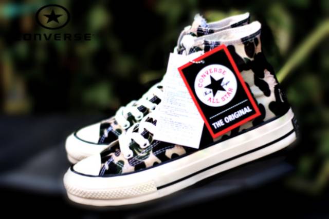 [Grade Original Vietnam] Sepatu Converse All Star Comme Des Garcons Play Low High-Black White (CDG)