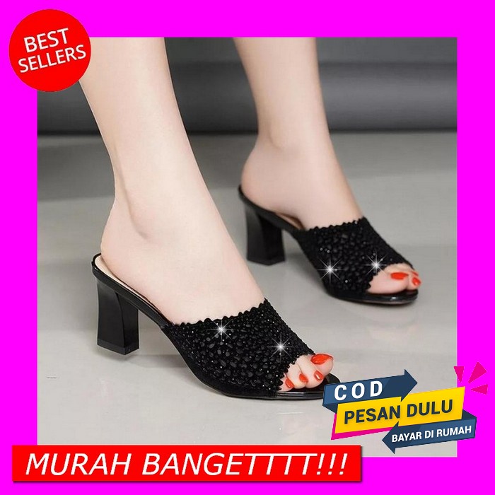 ﹉❁►Ltarta 2021 Baru Wanita Sepatu Hak Tinggi Sandal Sandal Dengan Gesp Ami Sepatu Wanita Terbaru He