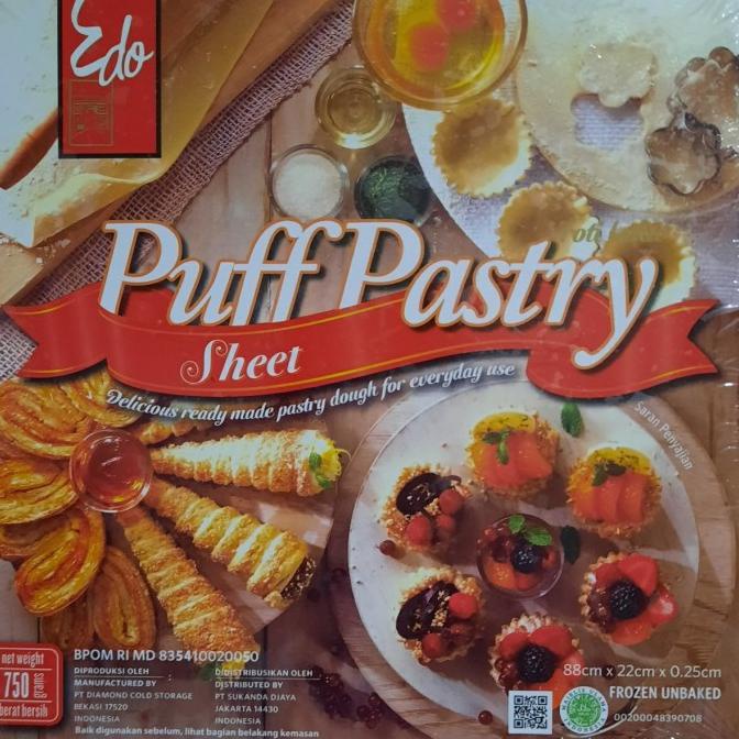 

Edo Puff Pastry Sheet | Lembaran Adonan Roti Beku Halal 750gr