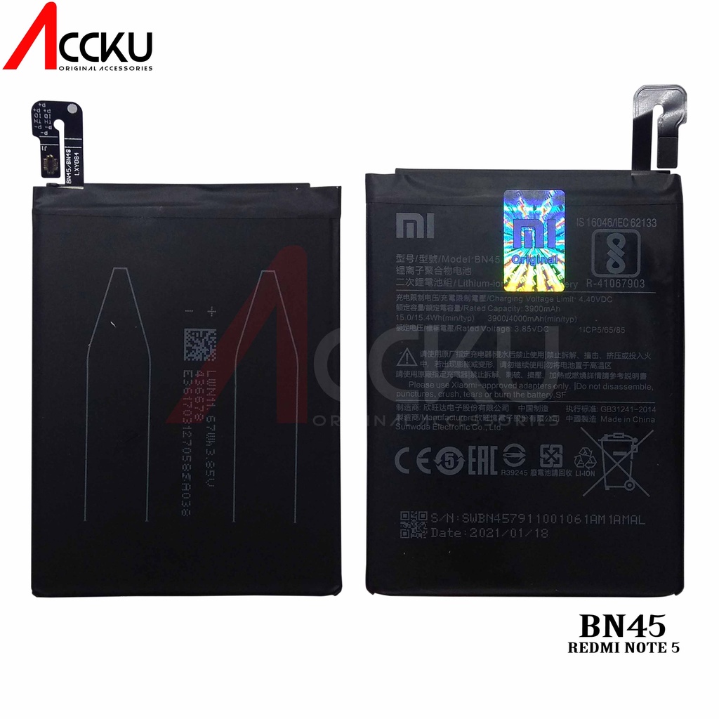 BATERAI XIAOMI REDMI NOTE 5 BATTERY XIOMI XIAOMI REDMI NOTE 5 BATERAI XIAOMI BN45 ORIGINAL