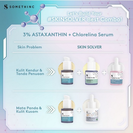 ⭐BAGUS⭐ SOMETHINC 3% Astaxanthin + Chlorelina Serum 20ml |