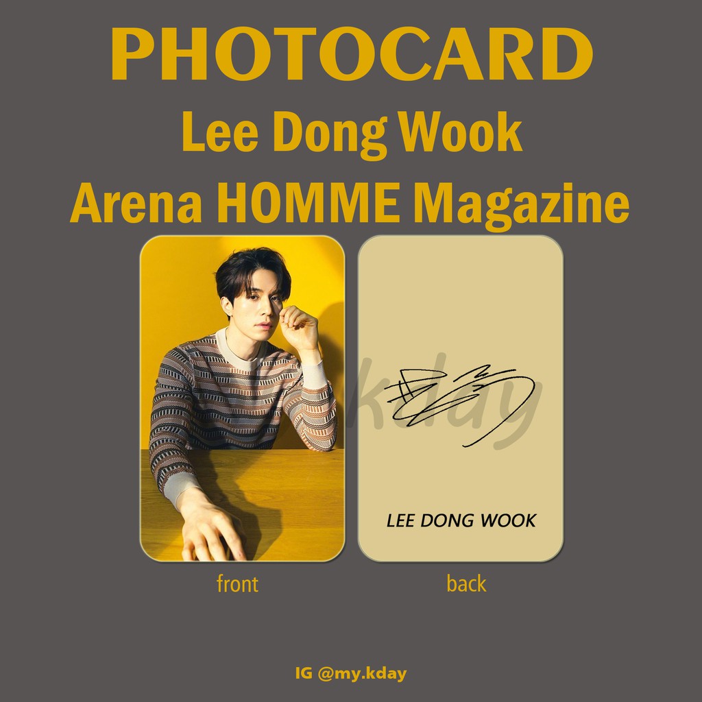 PCA-0033, Unofficial Photocard Lee Dong Wook ARENA Homme Magazine 2 sisi