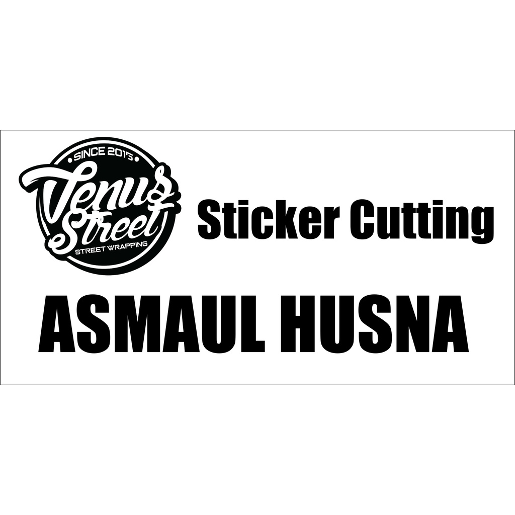 Sticker cutting mobil/Sticker Asmaul husna/sticker kaca belakang