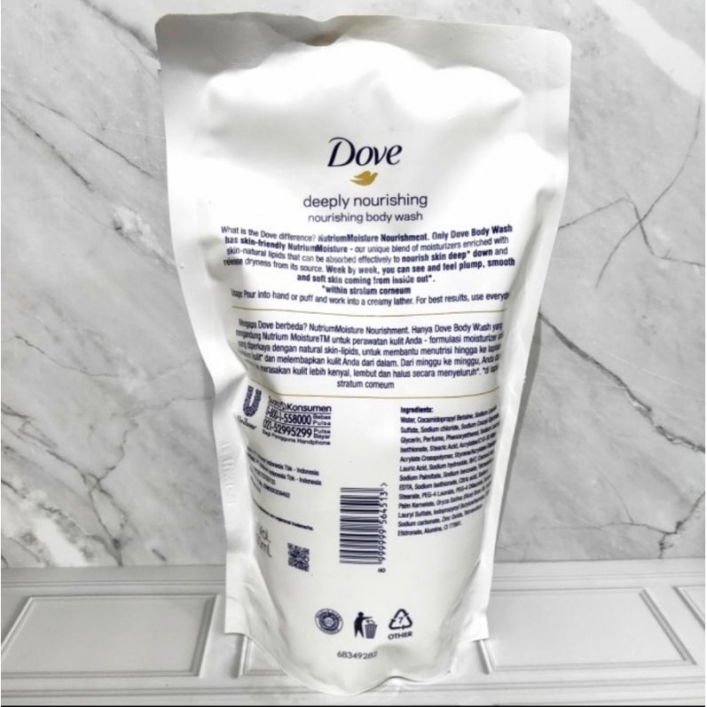 Dove Body wash reffill 850ml