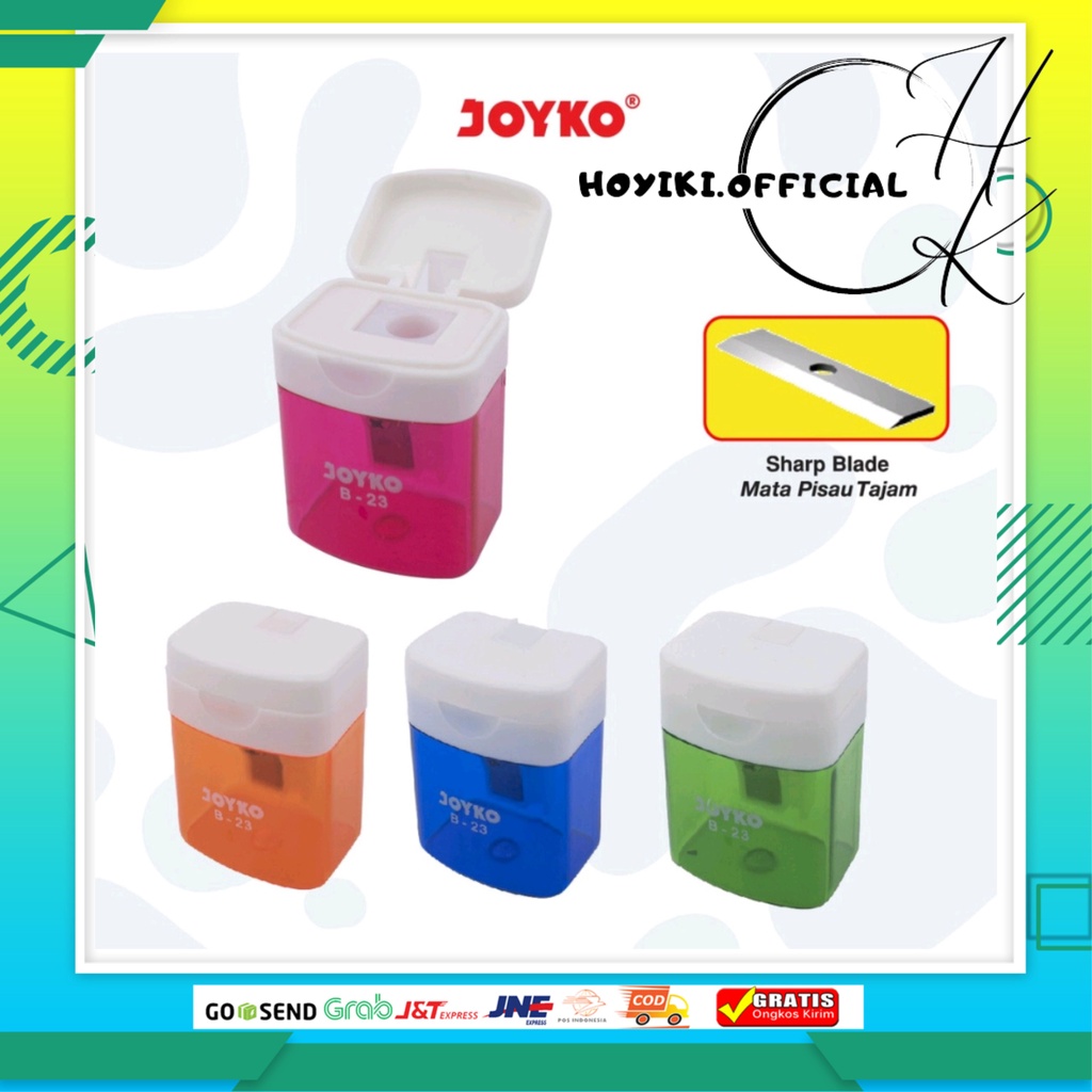 

JOYKO Sharpener Rautan Serutan Joyko B-23 Plus Tutup Peraut