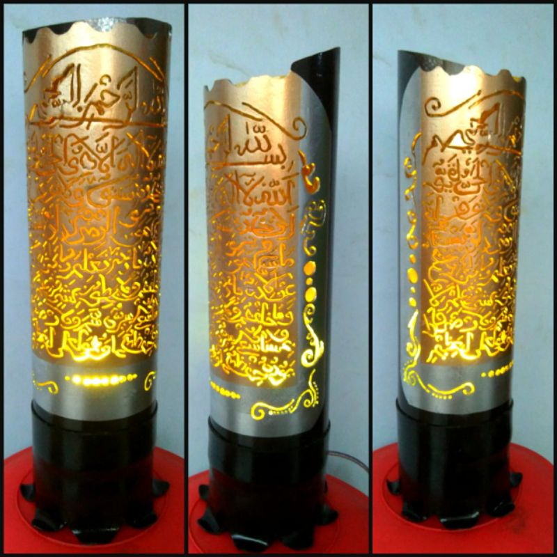 Lampu Kaligrafi "AYAT KURSI" | Lampu Hias PVC
