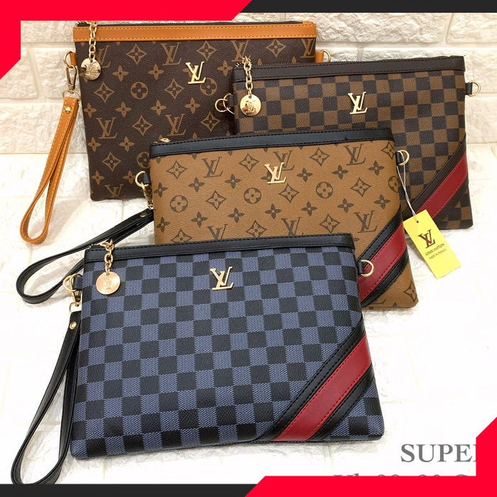 Tas Tangan Wanita BIG SALE cluch lv line Elegan Kekinian Cewek Cantik Murah Trendy H0Z5 Hadiah Pesta