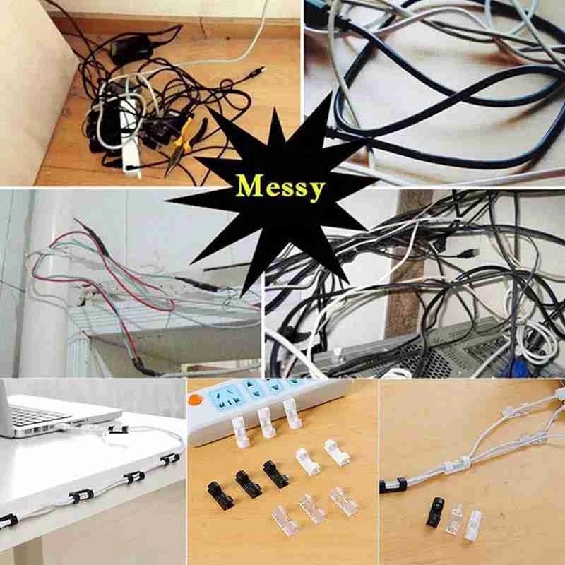 16pcs / Set Perekat Dua Sisi Ukuran Besar Untuk Perbaikan Kabel Power Charger / Mouse