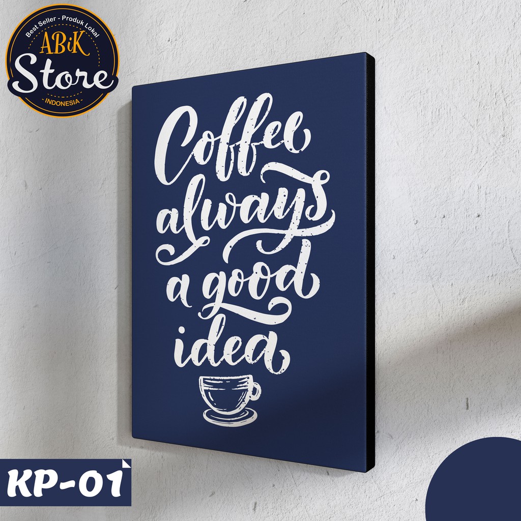 Hiasan Dinding Cafe Kopi / Dekorasi Dapur / Pajangan Rumah / Poster Kayu Tema Coffee / Abik Store