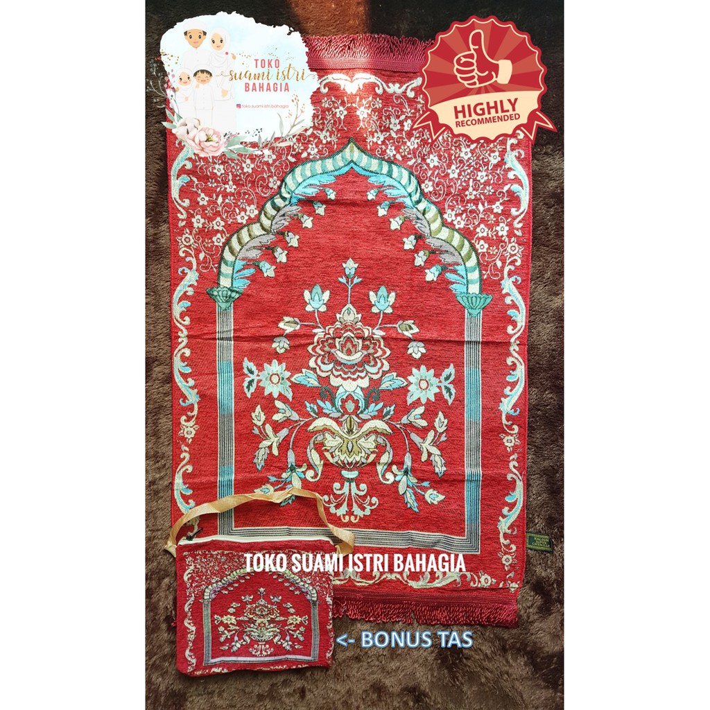 Sajadah Tas Nabawi Kalsum Super Chenille Mas Tambang Turki Travel