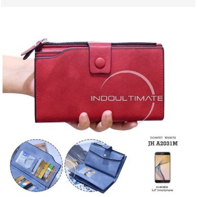 Dompet Wanita JH-A2031M / Dompet Cewek / Cewe Kartu ATM Panjang Lipat Kulit Import Murah Lucu