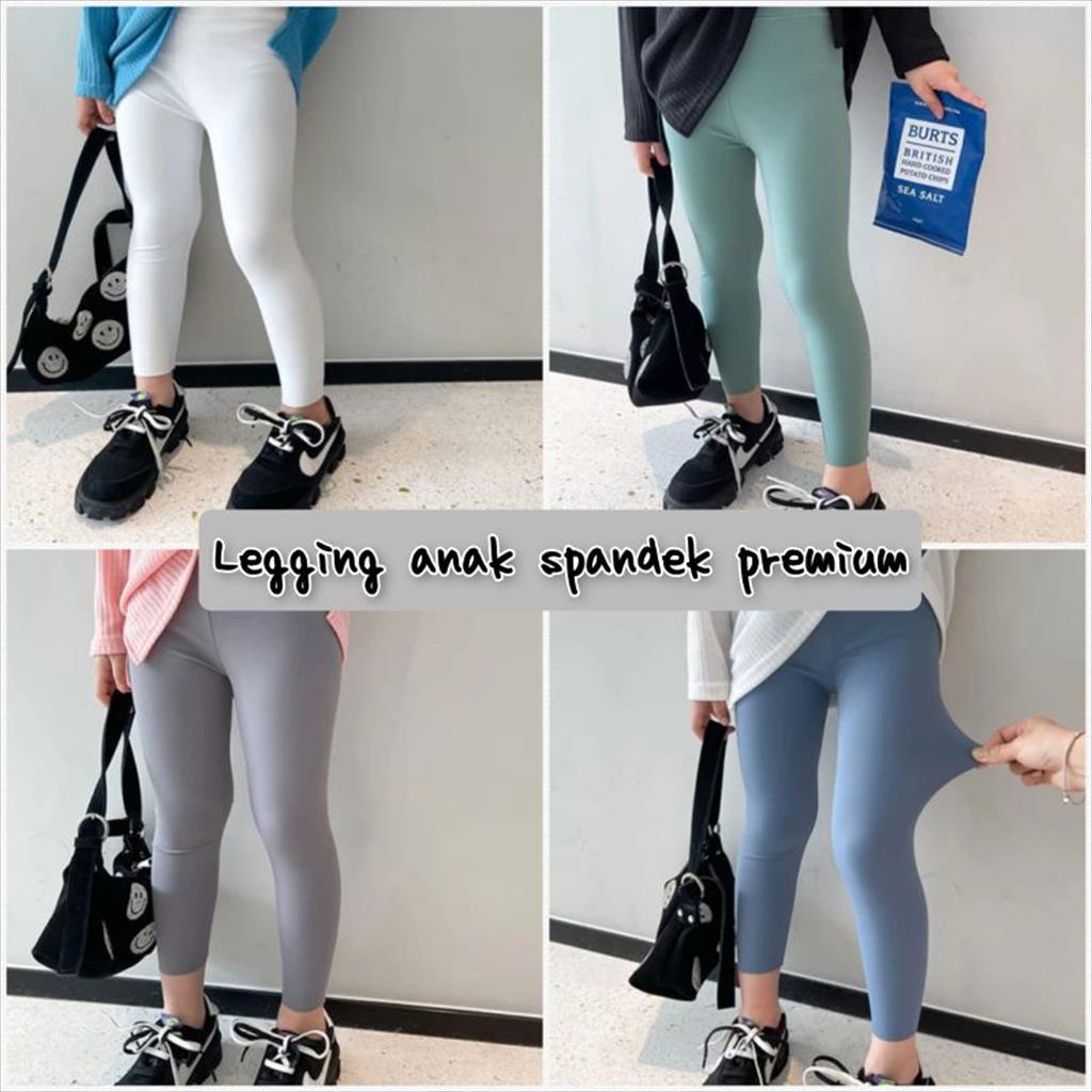 YA 831 - Legging Leging Celana Panjang Anak Perempuan Warna Polos Usia 2-7 Tahun Size S M L XL XXL Spandex Premium Termurah