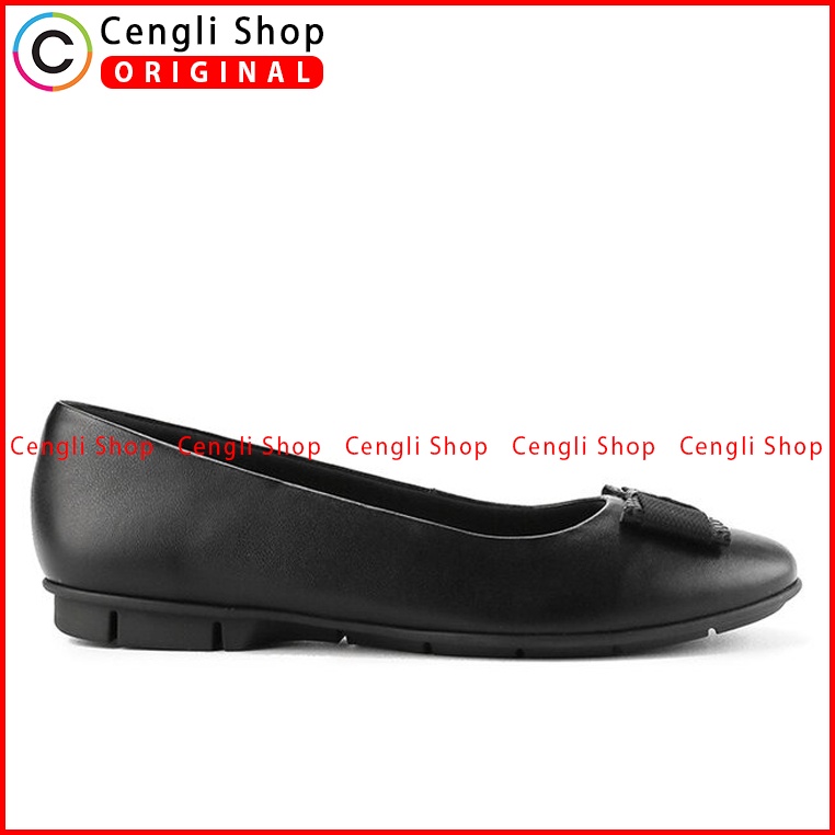 SEPATU FLAT KULIT OBERMAIN WANITA ORIGINAL BRANDED TERBARU HITAM OW28