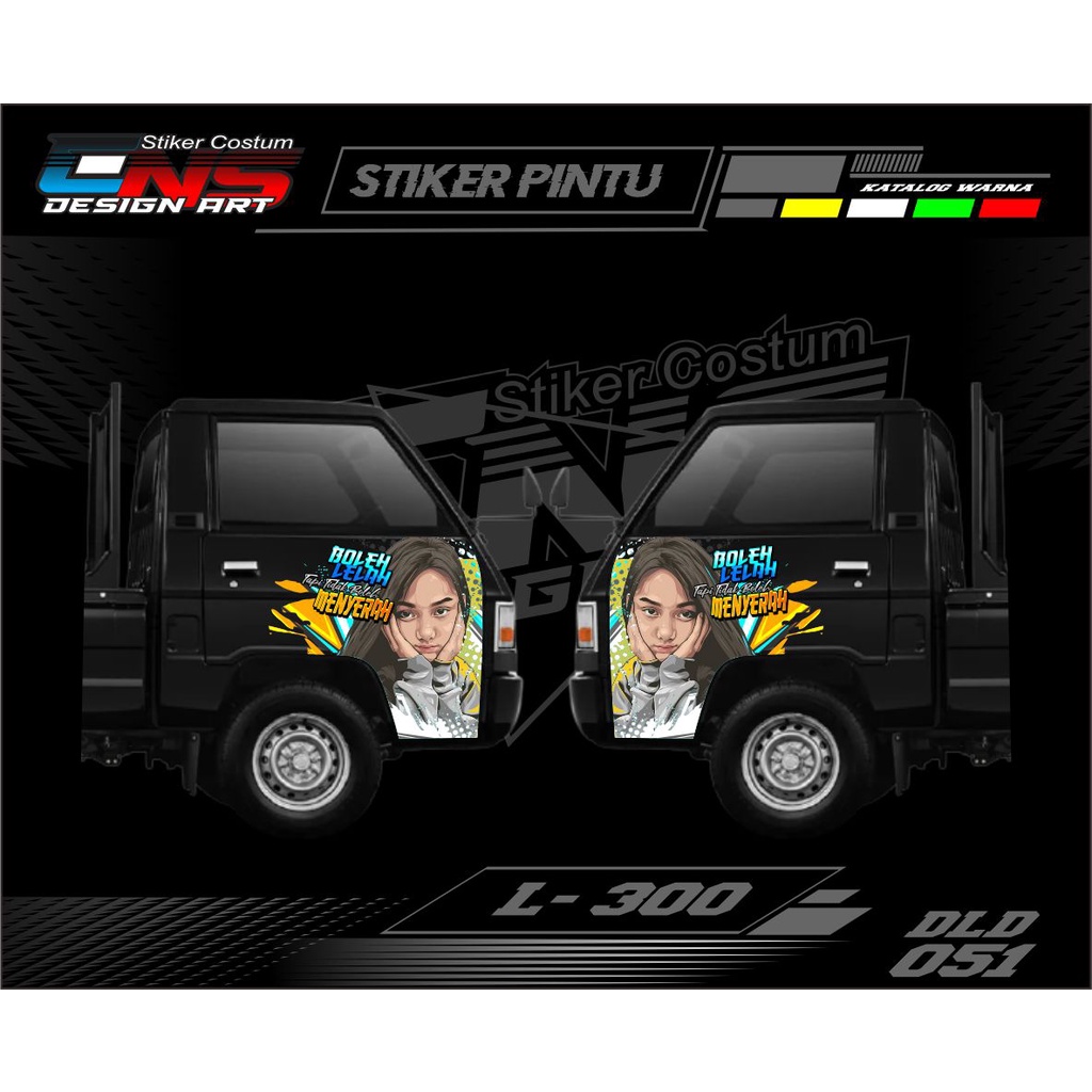 Sticker Stiker Pintu Mobil Pick Up Mitsubishi L300 Sticker Stiker Print Cutting Sticker Stiker Varia
