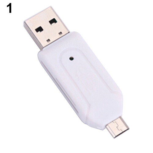 2 in 1 Card Reader OTG Micro USB TF SD Card Universal Untuk PC Phone