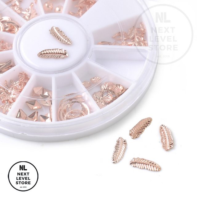 Premium Japanese DIY Nail Art Decoration 3D Stiker Sticker - ROSE GOLD