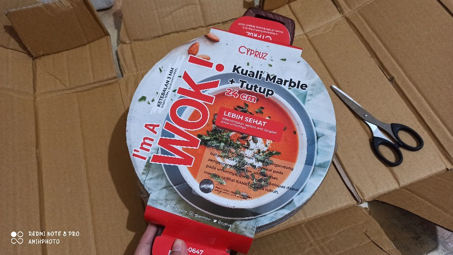 Cypruz - Kuali Marble Coating Series + Tutup 24cm Ki-0647