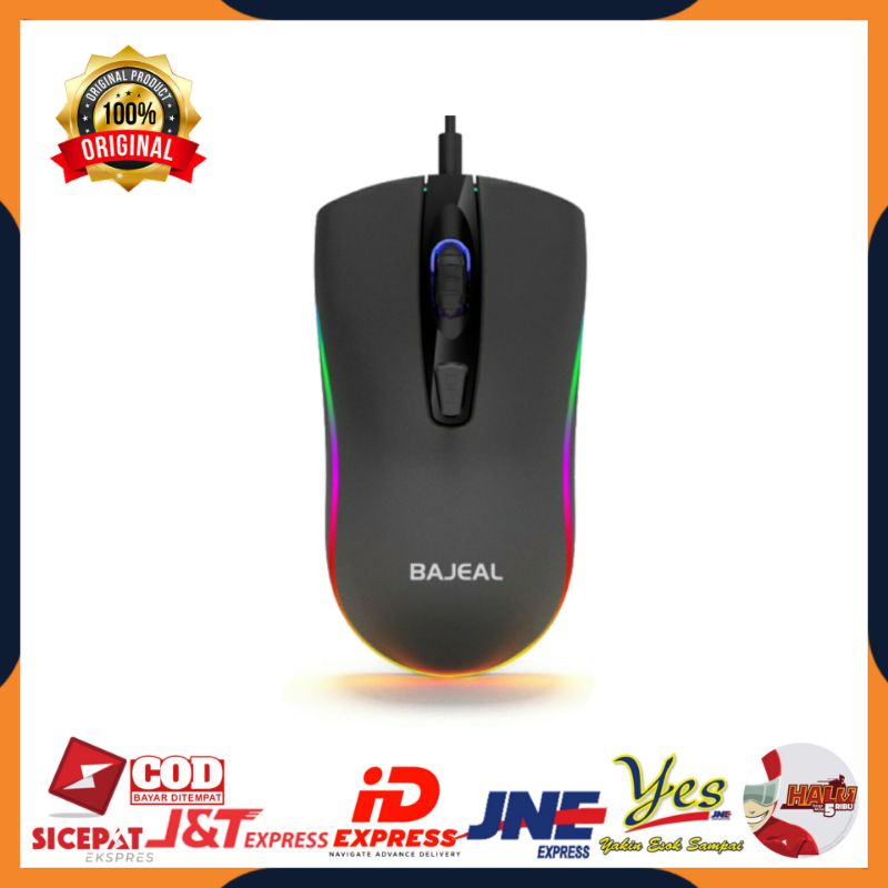 [COD] MOUSE GAMING BAJEAL D1 RGB 4 TOMBOL BUTTON LED 3 DPI / MOUSE KABEL GAMING / MOUSEPAD GAMING MURAH