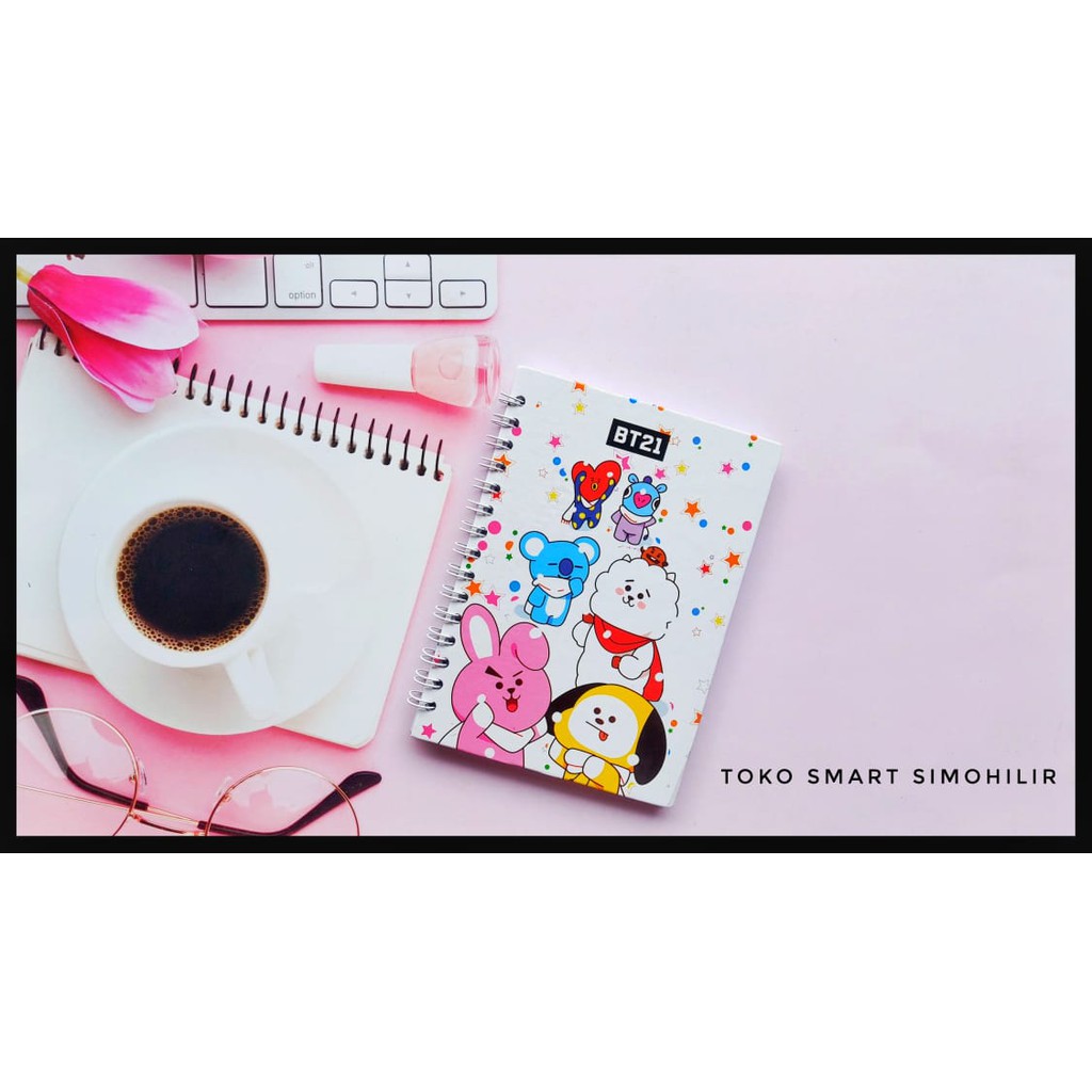 HARDCOVER SPIRAL NOTE BT21 A6