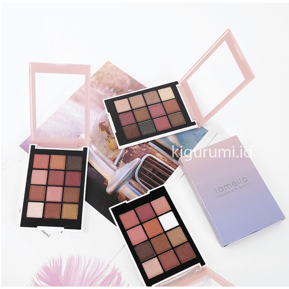 LAMEILA 12 Colors Eyeshadow Glitter Matte Palette Color Shimmer Matte Eye Shadow LA124