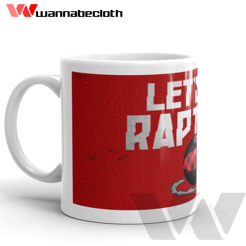 Gelas Toronto Raptors NBA Mug Toronto Raptors Basket Mug NBA Lets Go Raptors