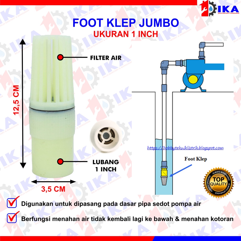 foot klep jumbo 3/4&quot; 1/2&quot; 1&quot;  footklep jumbo saringan pompa air bawah tanah 3/4 Foot klep Jumbo 1&quot; foot Valve 1 inch Footklep Foot klep jumbo 1/2&quot; Foot Valve 1/2 inchi footklep