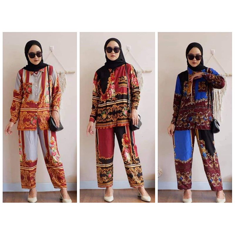 SETELAN MURAH TIE DYE / SETCEL TIE DYE/SETCEL RAYON/WanitaDewasa/Baju Fashion /BajuTidur/BatikAurora