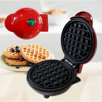Double Waffle Pan Maker Persegi Panjang Cetakan Kue Waffel Pancake Croffle Teflon-3