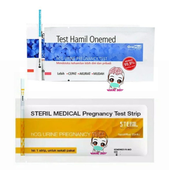 Morinz Onemed / Steril Medical  Tes Hamil  Tespek Test Pack Alat Tes Kehamilan - 1 Strip