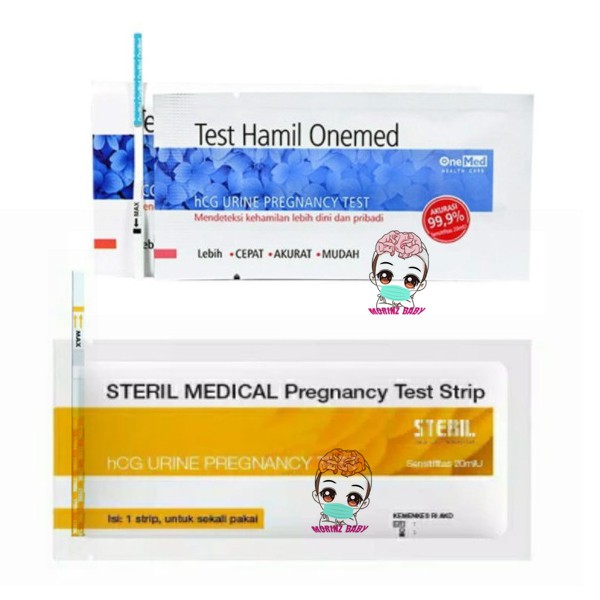 Morinz Onemed / Andalan / Steril Medical  Tes Hamil  Tespek Test Pack Alat Tes Kehamilan - 1 Strip