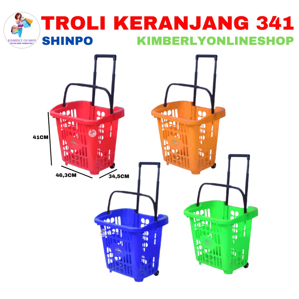 Keranjang Belanja Pasar Supermarket / Troli barang 341 Shinpo