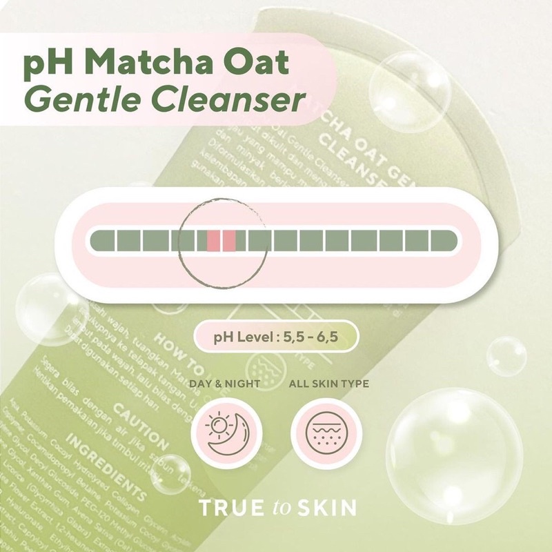 True To Skin Matcha Oat Gente Cleanser 100 ml Ph Balanced Gel - Facial Face Wash Original cod