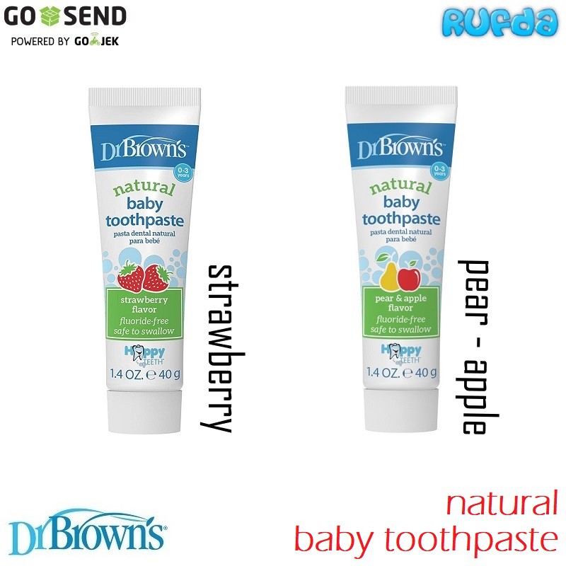 Dr Brown's Natural Baby Toothpaste Pasta Gigi Bebas Fluoride DrBrowns