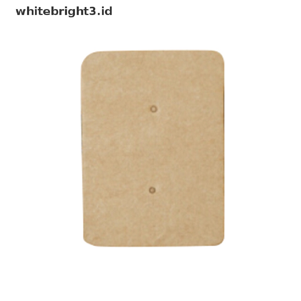 (whitebright3.id) 50pcs Kertas Kraft Gantung Anting Tusuk Untuk Display