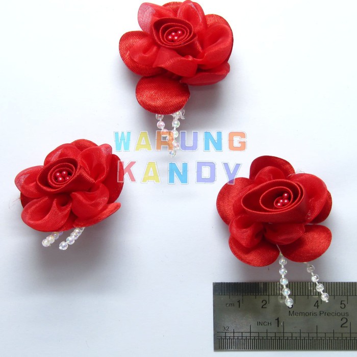 Aplikasi Bunga Lotus Pararose 12Pcs