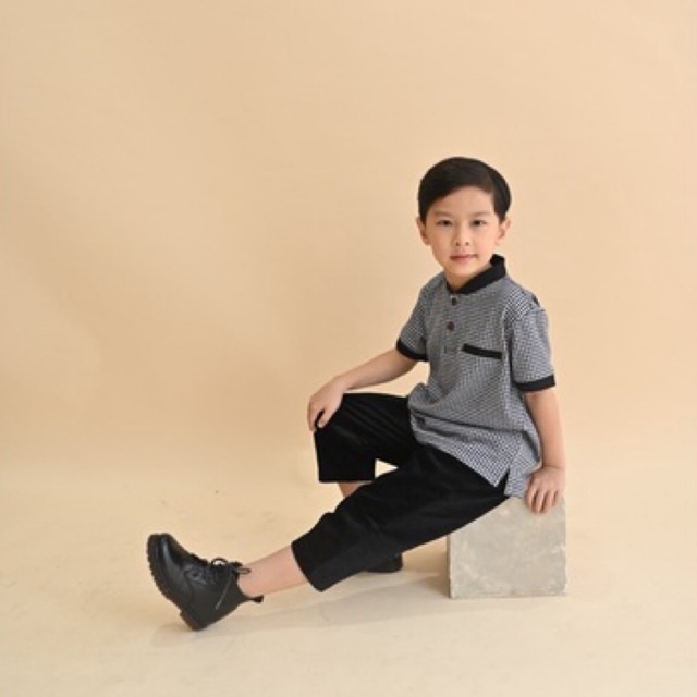 Kemeja Anak Cowo Judith Boy Top Baju dress dress tunik couple ibu dan anak perempuan wanita casual d