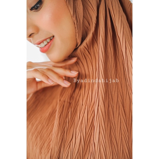 Bergo Padi zig zag Tali Hijab instant Plisket Pleated