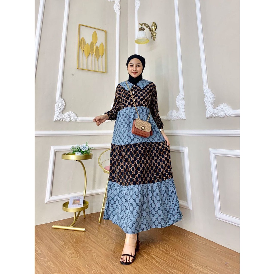 Saroja (009) Gamis Rayon Tebal Gamis Gucci