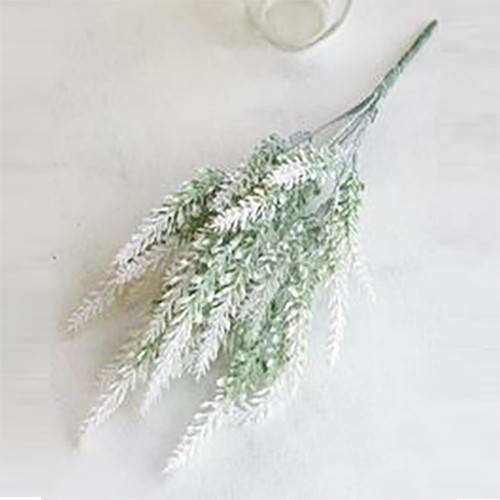 Rangkaian Bunga Plastik Minimalis Hiasan Pot Bunga ARTIFICIAL FLOWER TYPE MESH LAVENDER TANPA POT-LAVEN-Putih