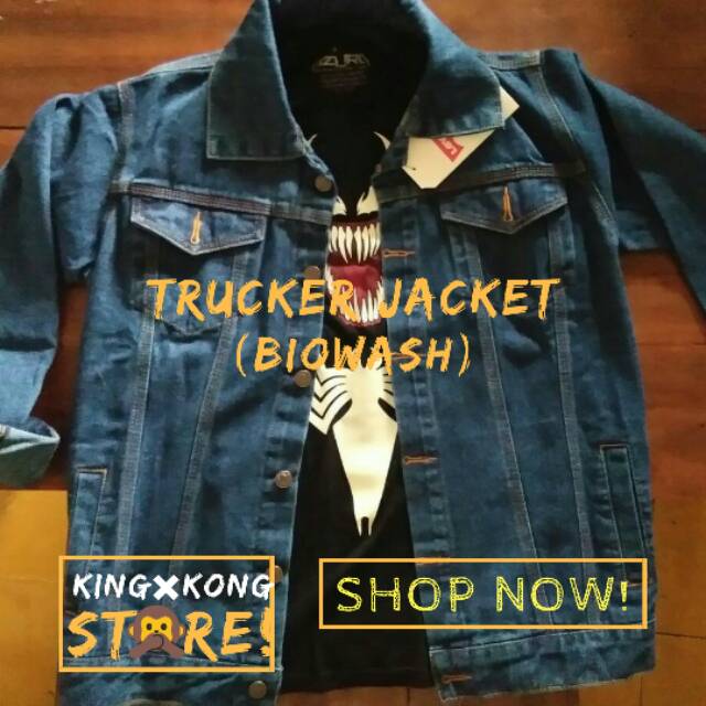 Jaket Jeans Cowok Biowash